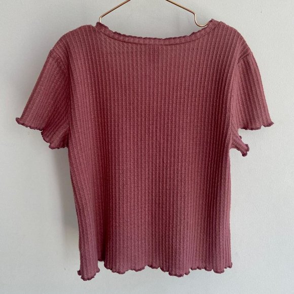 Treasure & Bond (Nordstrom Brand) GIrls' Pink Deco Cozy Shirt - Picture 4 of 8